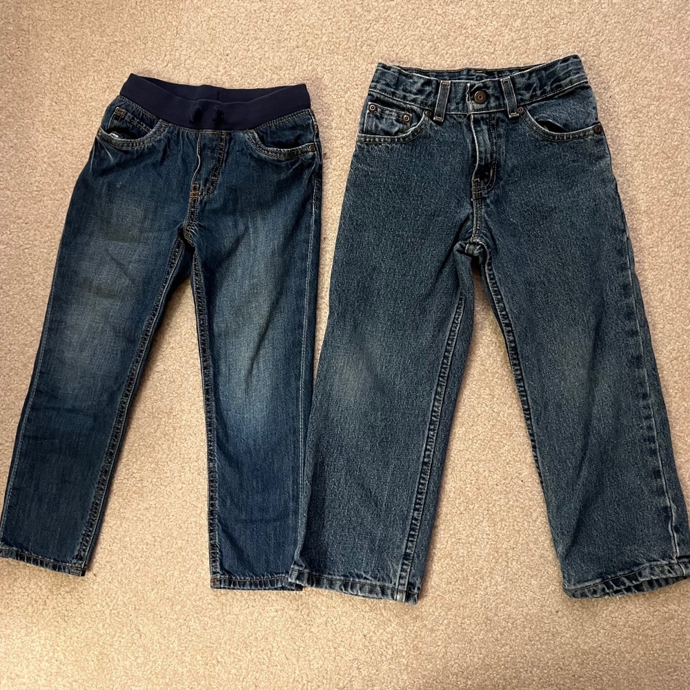 5R boys jeans Carters & Faded Glory Pair of size 5/5A ,
